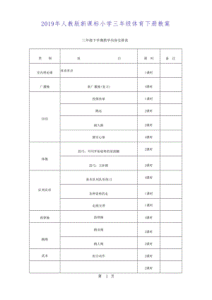 人教版三年級下冊體育教案全冊總67頁.docx