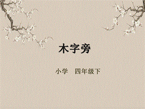 湘美版四年級下冊書法第11課（木字旁）課件.pptx