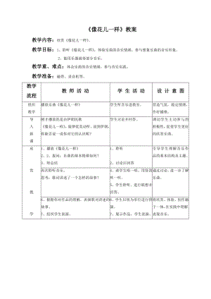 人音版八年級下冊音樂《像花兒一樣》教案1.docx