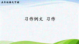 2023-2024部編版語文五年級下冊習(xí)作例文習(xí)作（課件）.ppt