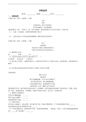 古詩(shī)專題練習(xí)-小升初語(yǔ)文7（含答案）.doc
