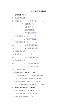 古詩專題練習-小升初語文6（含答案）.doc