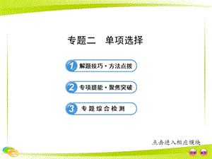 中考英語復習專題突破：專題二單項選擇.ppt