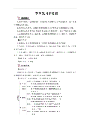 人教版八下物理第8章 運(yùn)動(dòng)和力-本章復(fù)習(xí)和總結(jié) 導(dǎo)學(xué)案.doc