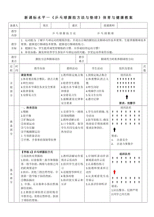 28水平一乒乓球《握拍與顛球》教學設計.docx