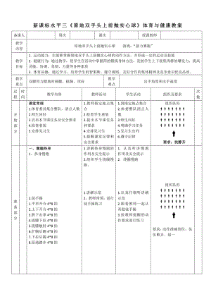 12水平三雙手向前投擲實心球教學設計12.docx