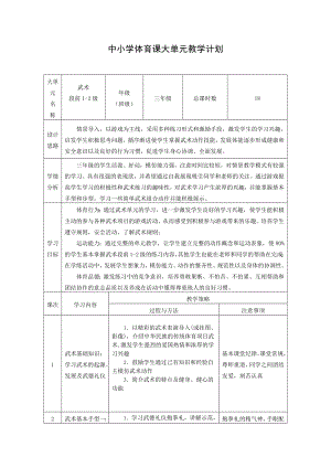 11.水平二三年級武術大單元設計 ----武術段前1-2級.docx