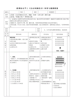 16水平三體操《體操自由組合動作》教學設計14.docx