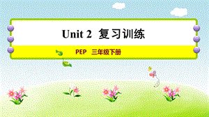 人教版三年級下冊英語Unit 2復習訓練.ppt