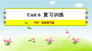 人教版五年級下冊英語Unit6復習訓練.ppt