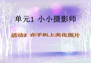 西師大版六上信息技術(shù)課件-單元1 活動(dòng)2 在手機(jī)上美化圖片（第一課時(shí)）(共9張PPT).pptx