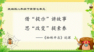 部編版小學語文二年級下冊蜘蛛開店精品說課課件.pptx
