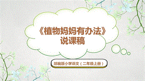 部編版小學語文二年級上冊植物媽媽有辦法說課課件.pptx