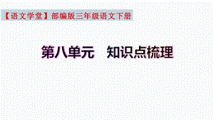 【復習總課件】部編版三年級語文下冊第八單元知識點梳理（課件）(共40張PPT).pptx