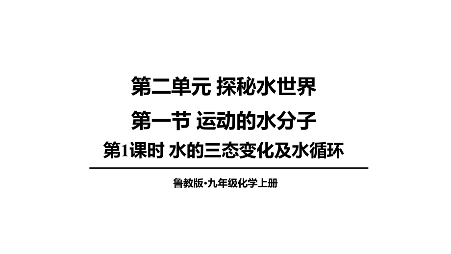 魯教版九上化學2.1 運動的水分子 課件.rar