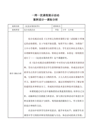 小學綜合實踐活動-走進水果的世界-王-課標分析.doc