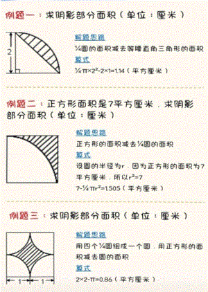 人教版六年級上冊數學 求圓的陰影面積常考18題(含答案）.pdf
