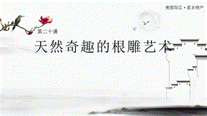七至九年級美麗陽江課件：第二十課天然奇趣的根雕藝術(shù).pptx
