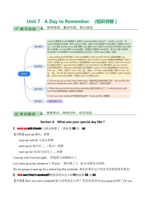 Unit7ADaytoRemember.（知識講解）-2024-2025學年七年級新教材英語下冊基礎知識專項講練（人教版2024）.docx