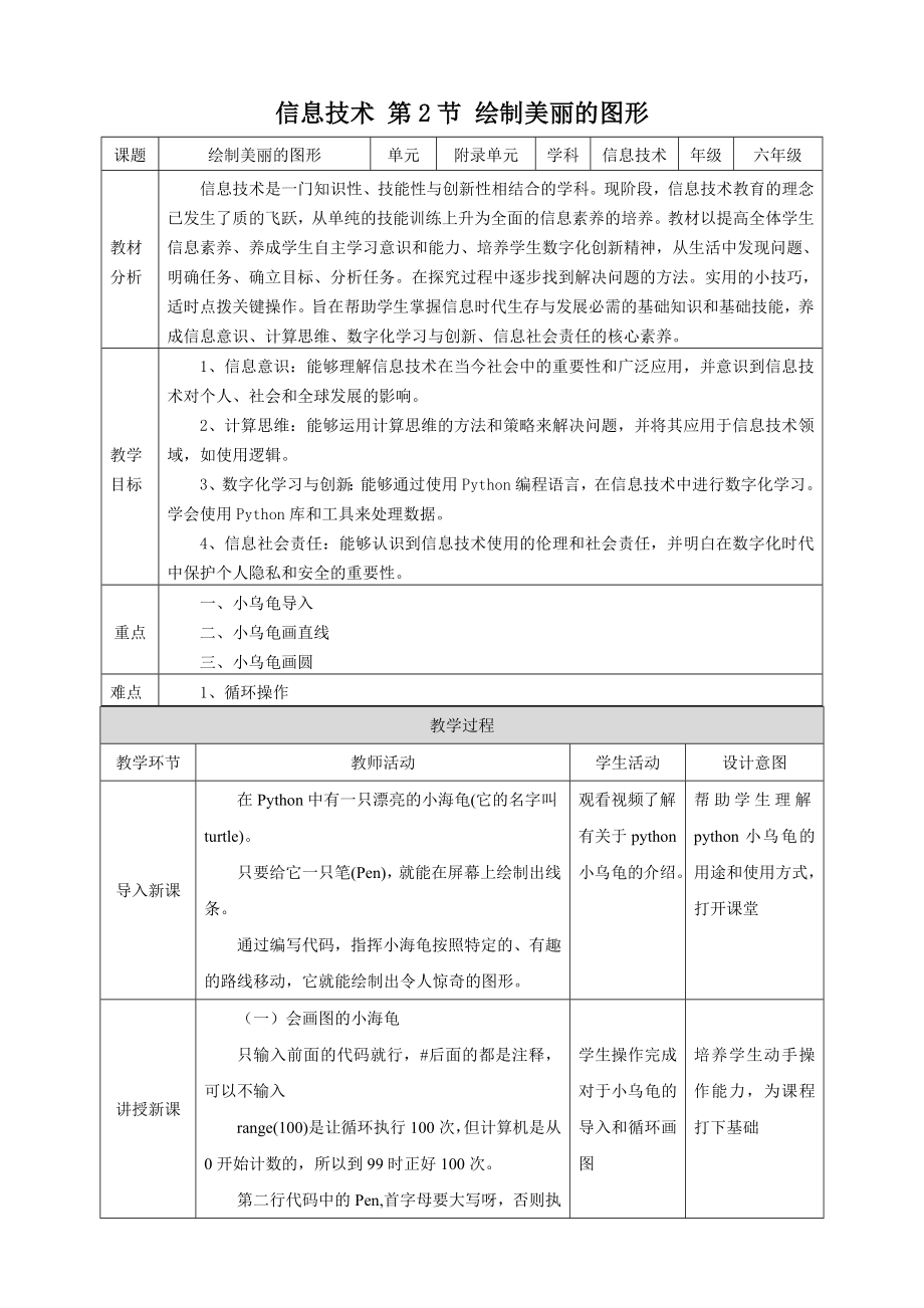 泰山版第6冊(cè)信息技術(shù)附錄第2節(jié)《繪制美麗的圖形》課件+教案+素材.rar