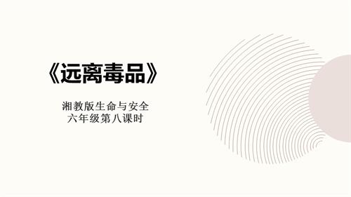 湘教版六年級上冊生命與安全8.遠離毒品課件.pptx