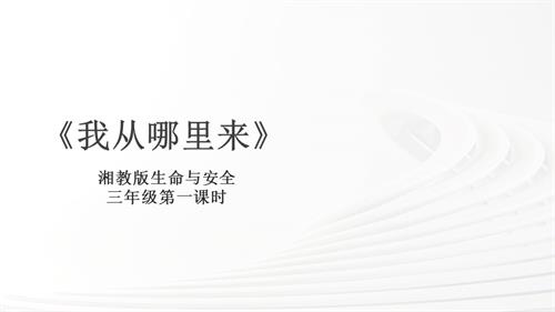 湘教版三年級上冊生命與安全1.我從哪里來課件.pptx