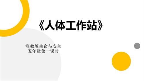 湘教版五年級(jí)上冊(cè)生命與安全1.人體工作站 課件.pptx