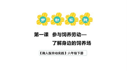 湘人版六年級下冊勞動實踐指導手冊第四單元第1課《了解身邊的飼養(yǎng)場》課件.pptx