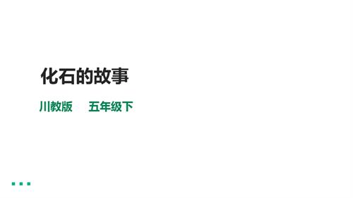 川教版五年級下冊《生命.生態.安全》第1課《化石的故事》課件.pptx