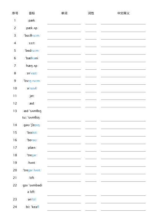 2025秋人教版八年級上冊英語Unit2 音標默單詞 單詞默寫.pdf