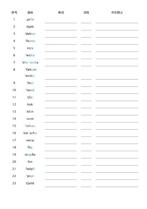 2025秋人教PEP版四年級上冊英語Unit 1 看音標默單詞.pdf