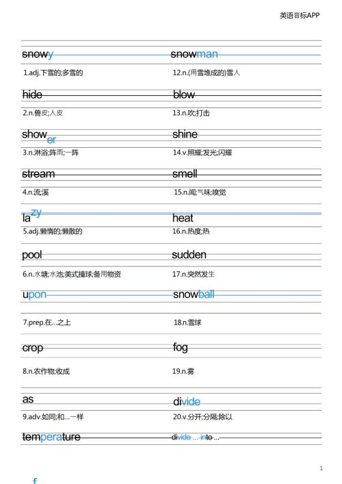 2025秋譯林版八年級上冊英語Unit6衡水體字帖.docx